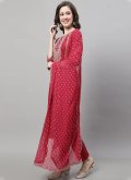 Cotton  Trendy Salwar Kameez in Pink Enhanced with Embroidered - 1