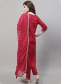 Cotton  Trendy Salwar Kameez in Pink Enhanced with Embroidered - 2