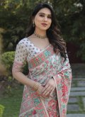 Cotton  Trendy Saree in Grey Enhanced with Printed - 1