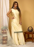 Cream Art Silk Lace Salwar Suit for Ceremonial - 3