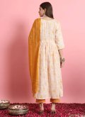 Cream color Rayon Trendy Salwar Kameez with Embroidered - 3