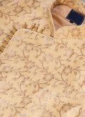 Cream Jacquard Silk Embroidered Indo Western - 5