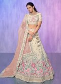 Cream Lehenga Choli in Georgette with Embroidered - 2