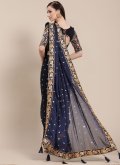 Dazzling Blue Art Silk Embroidered Designer Traditional Saree - 1