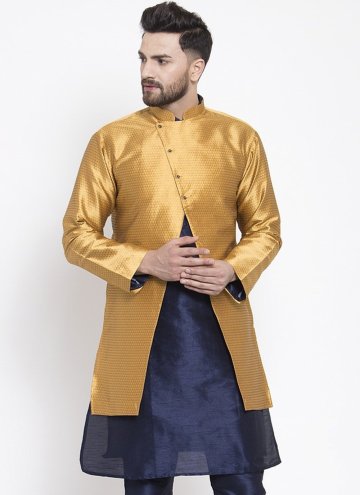 Dazzling Gold Art Dupion Silk Fancy work Jacket Style