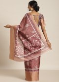 Dazzling Mauve Silk Blend Woven Contemporary Saree - 2