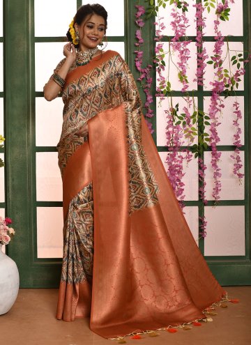 Dazzling Multi Colour Banarasi Woven Contemporary Saree for Ceremonial