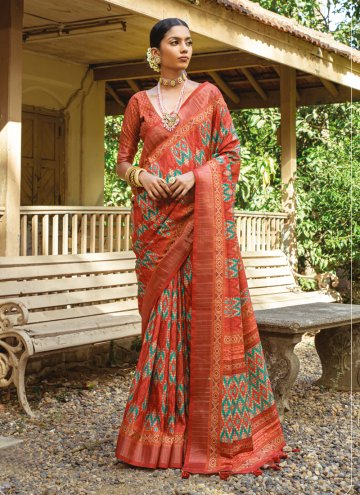Dazzling Patch Border Work Silk Multi Colour Trendy Saree