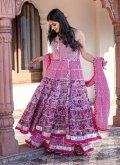Dazzling Pink Cotton  Printed Salwar Suit - 1