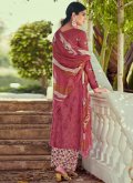 Dazzling Pink Cotton  Printed Salwar Suit for Ceremonial - 2