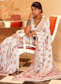 Dazzling White Pashmina Woven Designer Saree - 2