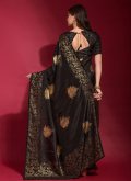 Designer Art Silk Black Trendy Saree - 3