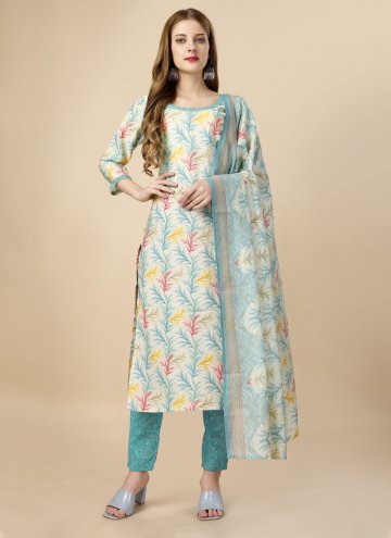 Digital Print Cotton  Multi Colour Salwar Suit