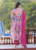 Digital Print Georgette Pink Trendy Salwar Suit - 2