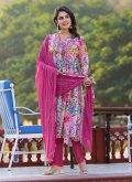 Digital Print Georgette Pink Trendy Salwar Suit - 3