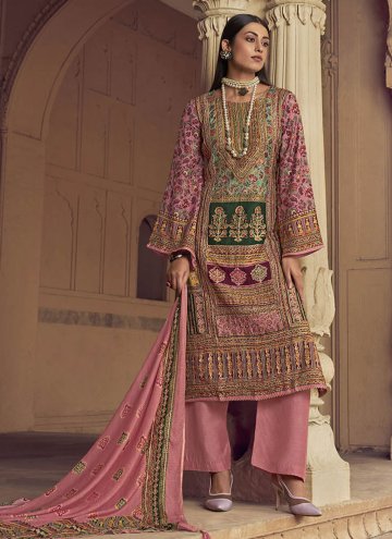 Digital Print Muslin Multi Colour Pakistani Suit