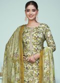 Digital Print Muslin Multi Colour Pakistani Suit - 1