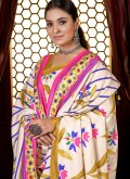 Digital Print Pashmina Multi Colour Trendy Saree - 1