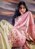 Digital Print Satin Pink Trendy Saree - 1