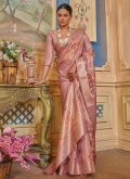 Digital Print Silk Pink Trendy Saree - 2