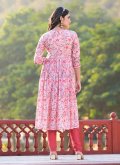 Digital Print Silk Rose Pink Salwar Suit - 2