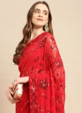 Embroidered Art Silk Red Classic Designer Saree - 1