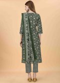 Embroidered Blended Cotton Green Trendy Salwar Suit - 2