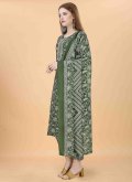 Embroidered Blended Cotton Green Trendy Salwar Suit - 3