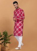 Embroidered Chanderi Multi Colour Kurta Pyjama - 2