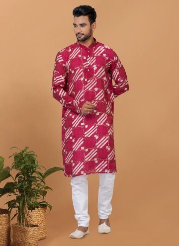 Embroidered Chanderi Multi Colour Kurta Pyjama
