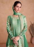 Embroidered Chinon Green Trendy Salwar Kameez - 1