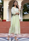 Embroidered Cotton  Green Casual Kurti - 2