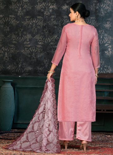 Embroidered Cotton  Pink Trendy Salwar Suit