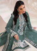 Embroidered Faux Georgette Green Trendy Salwar Suit - 1