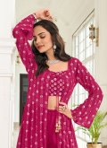 Embroidered Georgette Pink Salwar Suit - 2