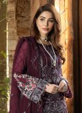 Embroidered Georgette Purple Trendy Salwar Kameez - 1