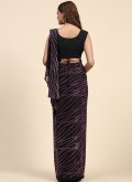Embroidered Imported Purple Trendy Saree - 2