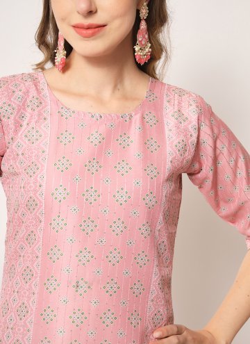 Embroidered Muslin Rose Pink Salwar Suit