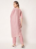 Embroidered Muslin Rose Pink Salwar Suit - 2