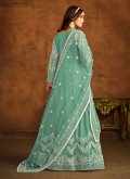 Embroidered Net Green Trendy Salwar Suit - 3