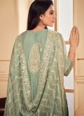 Embroidered Organza Green Trendy Salwar Suit - 2