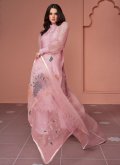 Embroidered Organza Pink Trendy Salwar Kameez - 1