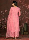 Embroidered Organza Pink Trendy Salwar Kameez - 2