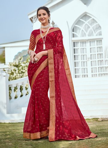 Embroidered Shimmer Pink Classic Designer Saree