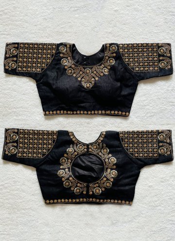 Embroidered Silk Black