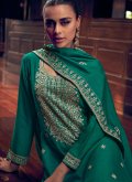 Embroidered Silk Green Trendy Salwar Kameez - 1