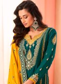 Embroidered Silk Green Trendy Salwar Kameez - 2