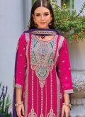 Embroidered Silk Pink Trendy Salwar Kameez - 1