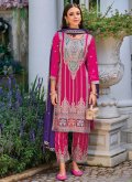 Embroidered Silk Pink Trendy Salwar Kameez - 2