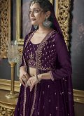 Embroidered Silk Purple Readymade Lehenga Choli - 1